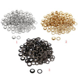 Maxbell 100 Pair Copper Eyelets with Washer Grommet for Leather Craft Canvas  Black