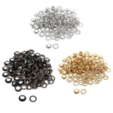 Maxbell 100 Pair Copper Eyelets with Washer Grommet for Leather Craft Canvas  Black