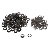 Maxbell 100 Pair Copper Eyelets with Washer Grommet for Leather Craft Canvas  Black