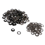 Maxbell 100 Pair Copper Eyelets with Washer Grommet for Leather Craft Canvas  Black