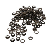 Maxbell 100 Pair Copper Eyelets with Washer Grommet for Leather Craft Canvas  Black