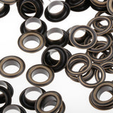 Maxbell 100 Pair Copper Eyelets with Washer Grommet for Leather Craft Canvas  Black