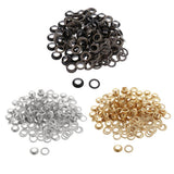 Maxbell 100 Pair Copper Eyelets with Washer Grommet for Leather Craft Canvas  Black