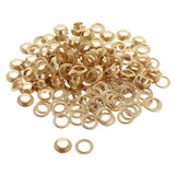 Maxbell 100 Pair Copper Eyelets with Washer Grommet for Leather Craft Canvas  Golden