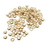 Maxbell 100 Pair Copper Eyelets with Washer Grommet for Leather Craft Canvas  Golden