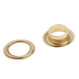 Maxbell 100 Pair Copper Eyelets with Washer Grommet for Leather Craft Canvas  Golden