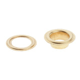 Maxbell 100 Pair Copper Eyelets with Washer Grommet for Leather Craft Canvas  Golden