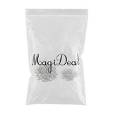 Maxbell 100 Pair Copper Eyelets with Washer Grommet for Leather Craft Canvas  Sliver
