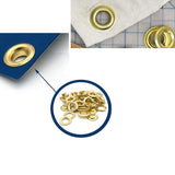 Maxbell 100 Pair Copper Eyelets with Washer Grommet for Leather Craft Canvas  Sliver