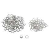 Maxbell 100 Pair Copper Eyelets with Washer Grommet for Leather Craft Canvas  Sliver