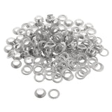 Maxbell 100 Pair Copper Eyelets with Washer Grommet for Leather Craft Canvas  Sliver
