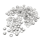 Maxbell 100 Pair Copper Eyelets with Washer Grommet for Leather Craft Canvas  Sliver