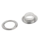 Maxbell 100 Pair Copper Eyelets with Washer Grommet for Leather Craft Canvas  Sliver