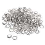 Maxbell 100 Pair Copper Eyelets with Washer Grommet for Leather Craft Canvas  Sliver