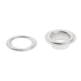 Maxbell 100 Pair Copper Eyelets with Washer Grommet for Leather Craft Canvas  Sliver
