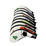 Maxbell 9pcs Golf Club Head Cover Irons Long Neck Headcover Protector with Numbers