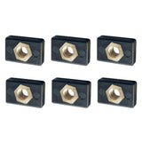 Max 6pcs M6 Copper Nut Nutsert Nylon Hardware for Kayak Boat Mariner Trail Rail