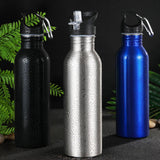 Max Stainless Steel Sports Water Bottle Cycling Hiking Flask Suck Top Black
