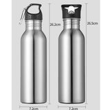 Max Stainless Steel Sports Water Bottle Cycling Hiking Flask Suck Top Sliver