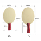 Maxbell Professional Wood Table Tennis Racket Ping Pong Bat Paddle Long Handle -FL