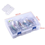 Maxbell 52pcs Fishing Lure Kits Set Soft Hard Crankbait Jig Hook Swivel Tackle Box