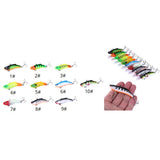 Maxbell 52pcs Fishing Lure Kits Set Soft Hard Crankbait Jig Hook Swivel Tackle Box