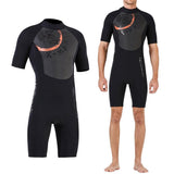 Maxbell 1Piece Men 1.5mm Diving Wetsuit One-Piece Short Sleeve Wet Suit Jumpsuit L