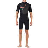 Maxbell 1Piece Men 1.5mm Diving Wetsuit One-Piece Short Sleeve Wet Suit Jumpsuit XL