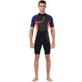 Maxbell Men 1.5mm Diving Wetsuit One-Piece Short Sleeve Wet Suit Jumpsuit Shorts M