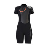 Maxbell Women One-piece Wetsuit Back Zip Diving Swimwear Dive Suit Jumpsuit Short L