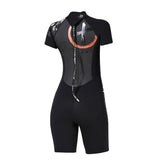Maxbell Women One-piece Wetsuit Back Zip Diving Swimwear Dive Suit Jumpsuit Short L