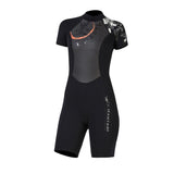 Maxbell Women One-piece Wetsuit Back Zip Diving Swimwear Dive Suit Jumpsuit Short XL