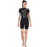 Maxbell Women One-piece Wetsuit Back Zip Diving Swimwear Dive Suit Jumpsuit Short XL