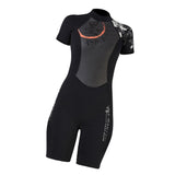 Maxbell Women One-piece Wetsuit Back Zip Diving Swimwear Dive Suit Jumpsuit Short XL