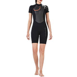 Maxbell Women One-piece Wetsuit Back Zip Diving Swimwear Dive Suit Jumpsuit Short XL