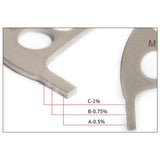 Max Maxb 3-in-1 Bike Chain Checker Wear Indicator Measure Gauge Hook Screw  Checker