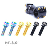 Max Maxb 6 Pieces Fixed Gear Bicycle Handlebar Stem Screw Bolt Washer M5x18 Colorful