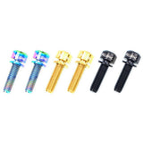 Max Maxb 6 Pieces Fixed Gear Bicycle Handlebar Stem Screw Bolt Washer M5x18 Colorful