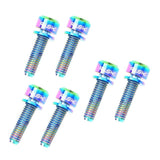 Max Maxb 6 Pieces Fixed Gear Bicycle Handlebar Stem Screw Bolt Washer M5x18 Colorful