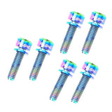 Max Maxb 6 Pieces Fixed Gear Bicycle Handlebar Stem Screw Bolt Washer M5x18 Colorful