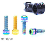 Max Maxb 6 Pieces Fixed Gear Bicycle Handlebar Stem Screw Bolt Washer M5x18 Colorful
