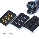 Max Maxb 6 Pieces Fixed Gear Bicycle Handlebar Stem Screw Bolt Washer M5x18 Colorful
