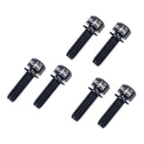 Maxbell 6 Pieces Fixed Gear Bicycle Handlebar Stem Screw Bolt Washer M5x18 Black