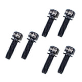 Maxbell 6 Pieces Fixed Gear Bicycle Handlebar Stem Screw Bolt Washer M5x18 Black