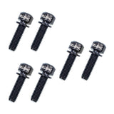 Maxbell 6 Pieces Fixed Gear Bicycle Handlebar Stem Screw Bolt Washer M5x18 Black
