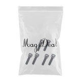 Maxbell 6 Pieces Fixed Gear Bicycle Handlebar Stem Screw Bolt Washer M5x18 Black