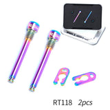 Maxbell 2pcs Bicycle M4 Bolt Threaded Hydraulic Disc Brake Plug Fixed Bolts Colorful