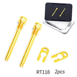 Maxbell 2pcs Bicycle M4 Bolt Threaded Hydraulic Disc Brake Plug Fixed Bolts Gold