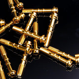 Maxbell 2pcs Bicycle M4 Bolt Threaded Hydraulic Disc Brake Plug Fixed Bolts Gold