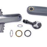 Maxbell 2 Pieces Titanium Alloy Bike Pedal Washer Bicycle Crank Gasket Black